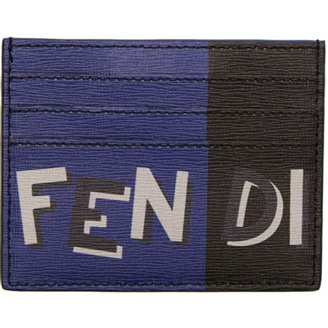 fendi card holder blue